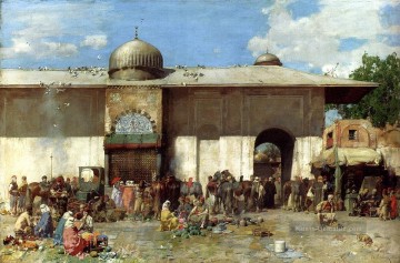  pasini - Ein Markt Szene Araber Alberto Pasini